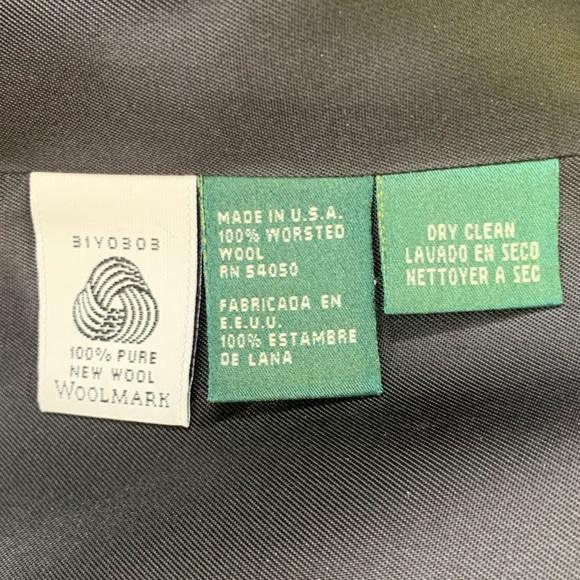 Lauren Ralph Lauren size 4 black wool vintage double breasted embroidered blazer - Picture 14 of 16